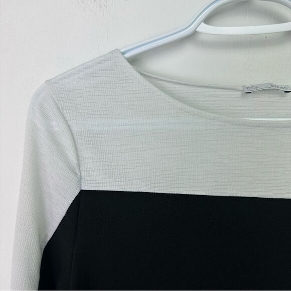 ZARA Black & White Colour Block Layered Blouse Medium - Picture 5 of 9